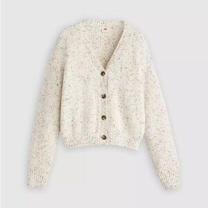Levi's Cream Multicolor Button-Up Cardigan
